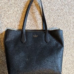 Kate Spade black glitter purse